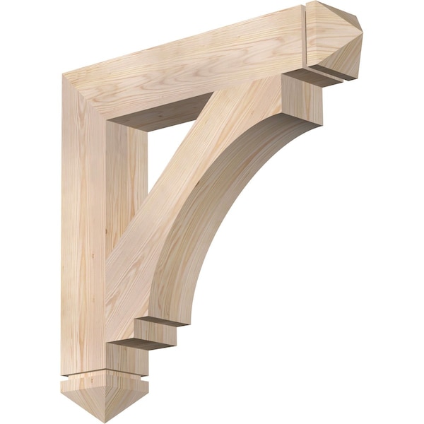 Ekena Millwork Imperial Arts & Crafts Smooth Bracket, Douglas Fir, 5 1/2"W x 32"D x 32"H BKT06X32X32IMP03SDF - main